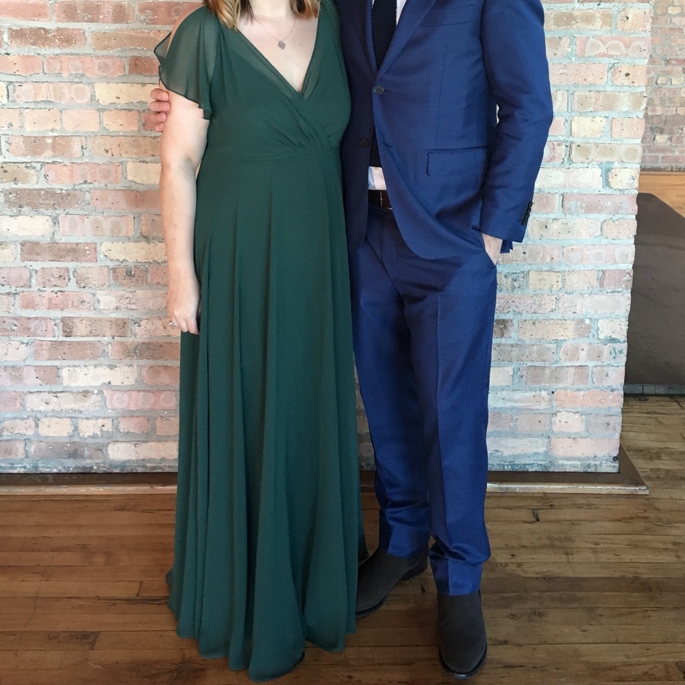 Jenny Yoo Cassie Dress in Emerald Green